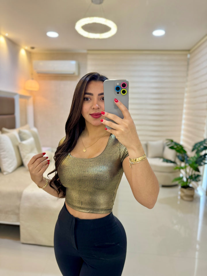 Ref 253 crop top brillante