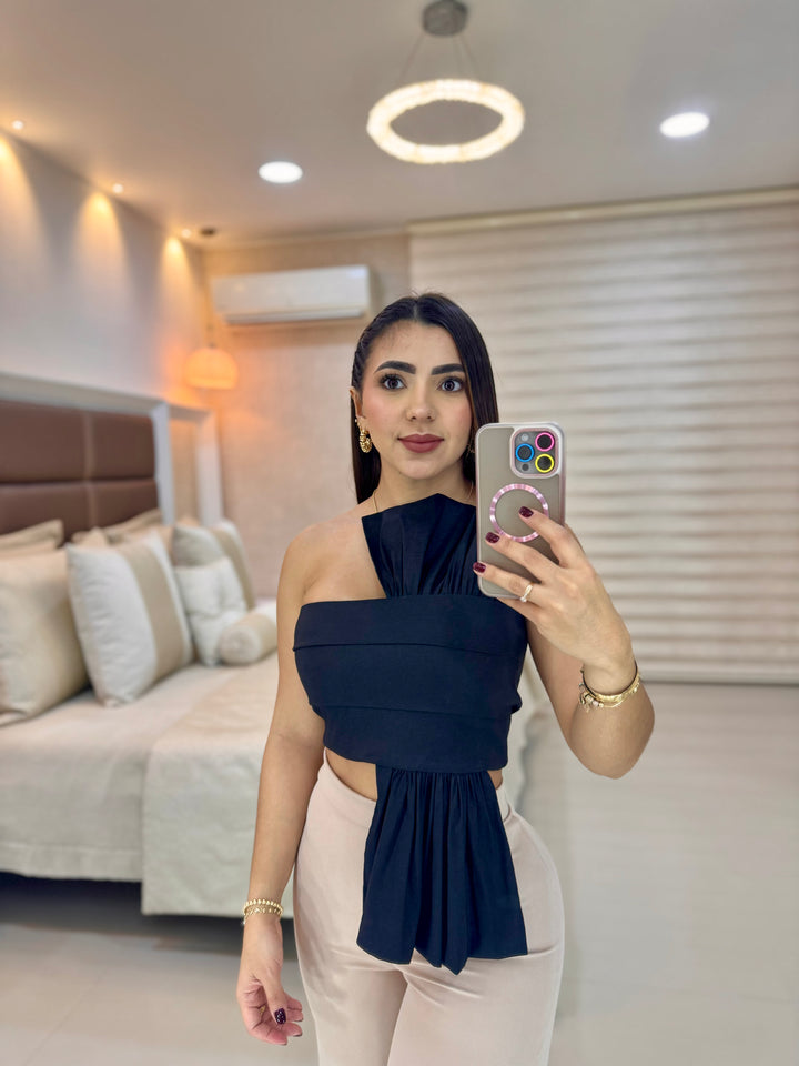Ref 235 CROP top tafeta