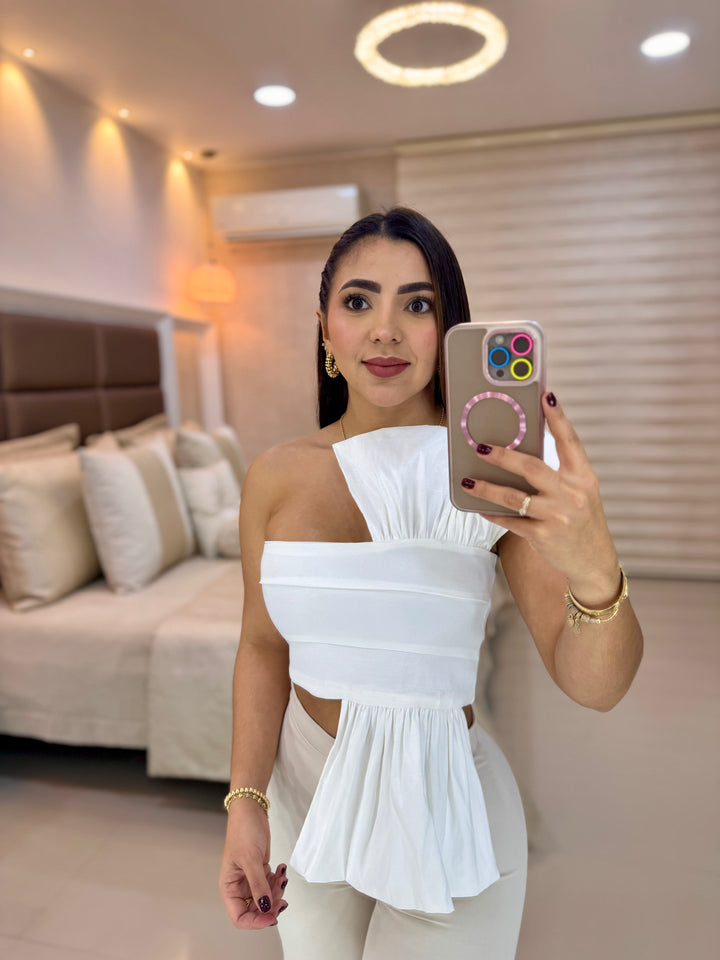 Ref 235 CROP top tafeta