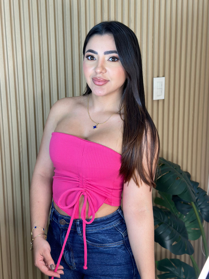 Ref 406 crop top estraple rib