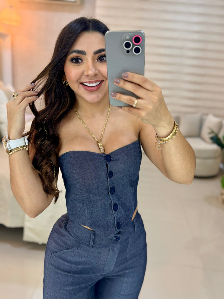 Ref 315 crop top straple dril