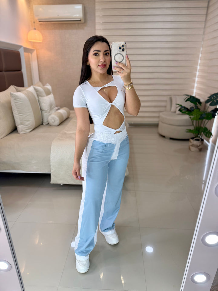 Ref 367 pantalón combinado