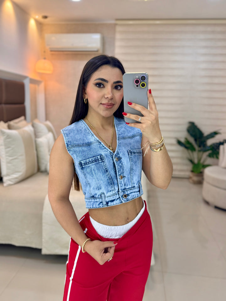 Ref 1090 chaleco jeans