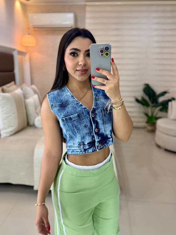Ref 1090 chaleco jeans