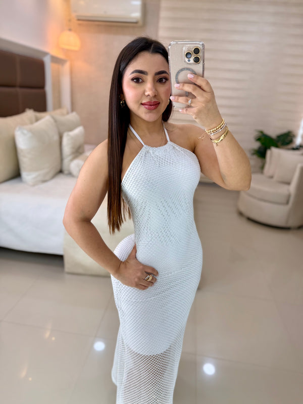 Ref 378 vestido playa con  destellos